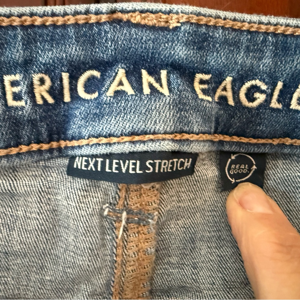 American Eagle Outfitters High Rise Blue Jeans - Picture 4 of 6